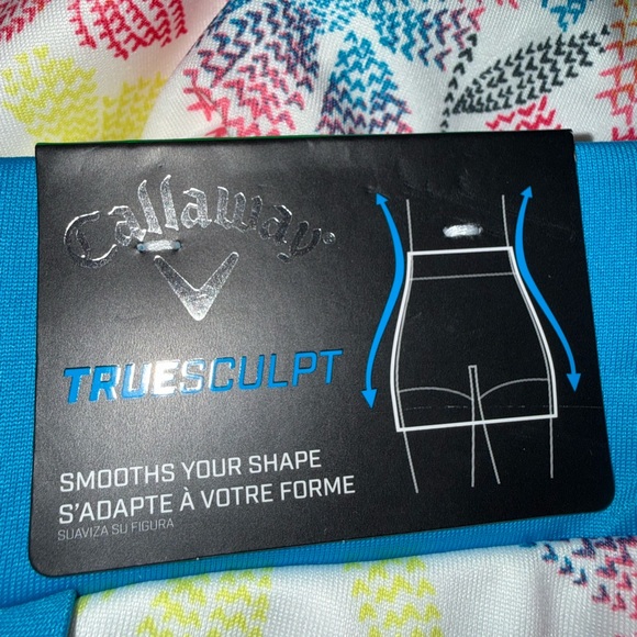 Callaway Brand New Floral Chevron Print Faux Wrap Golf Skort - Picture 5 of 14